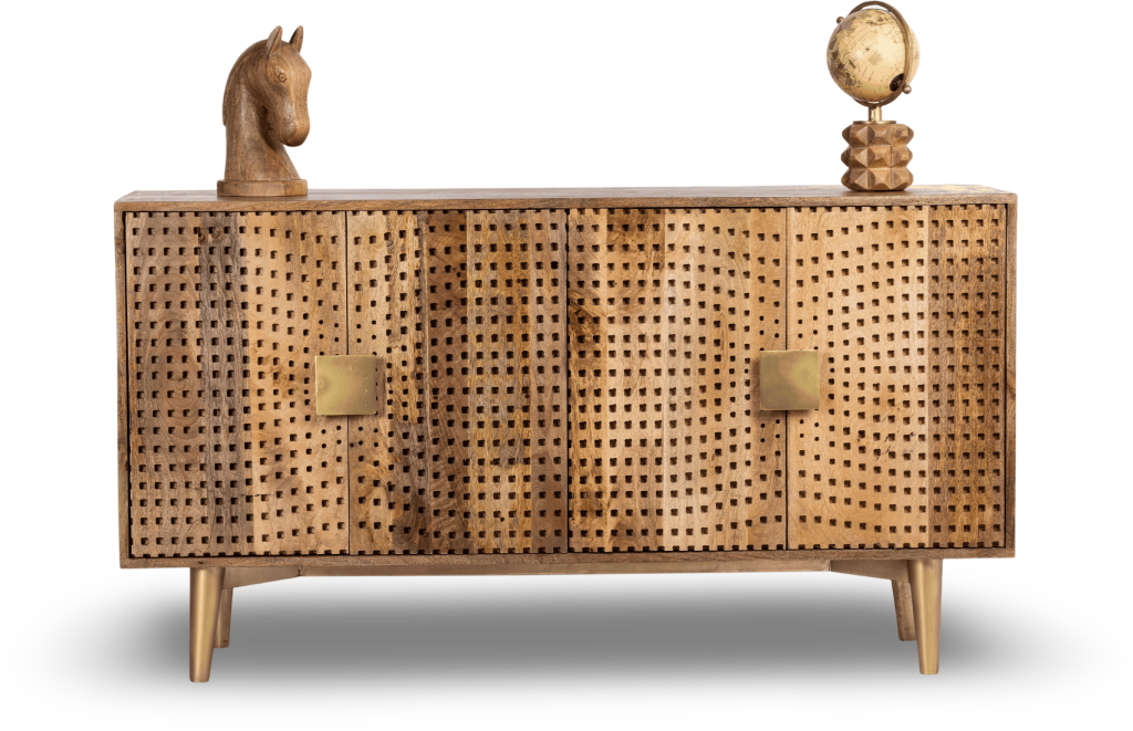 Perforated Wooden Sideboard