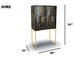Brown Tall Bar Cabinet