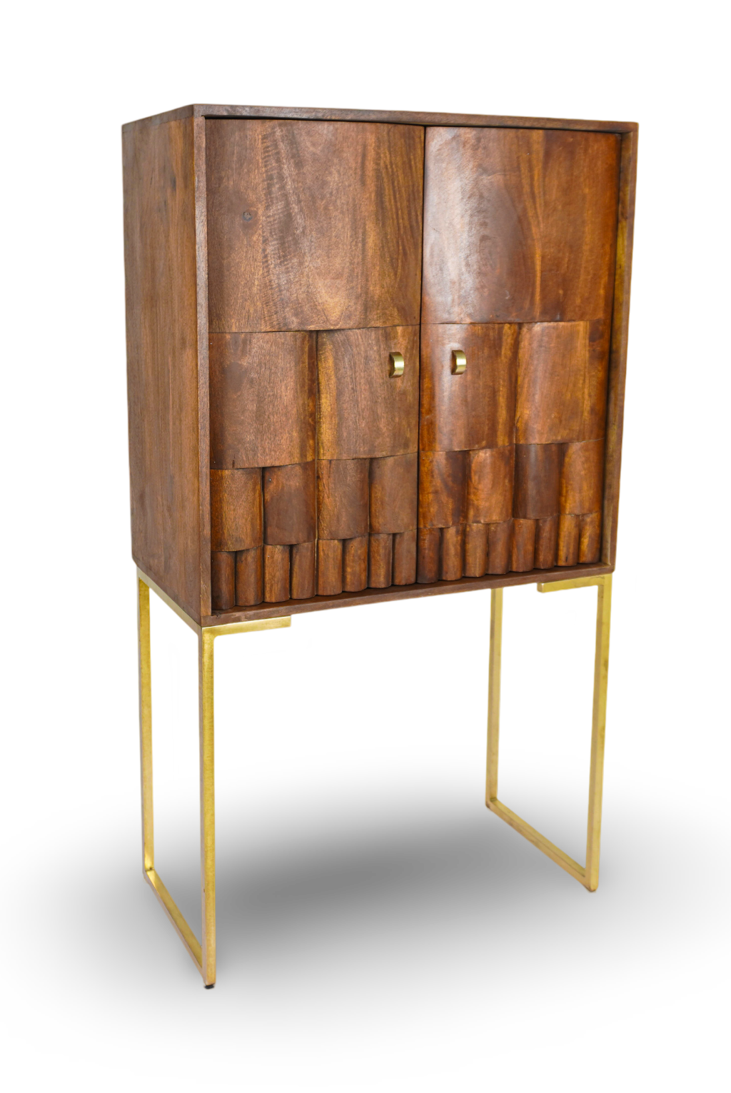 Brown Tall Bar Cabinet