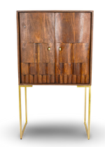 Brown Tall Bar Cabinet