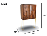 Brown Tall Bar Cabinet