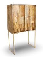 Brown Tall Bar Cabinet