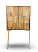 Brown Tall Bar Cabinet