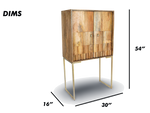 Brown Tall Bar Cabinet