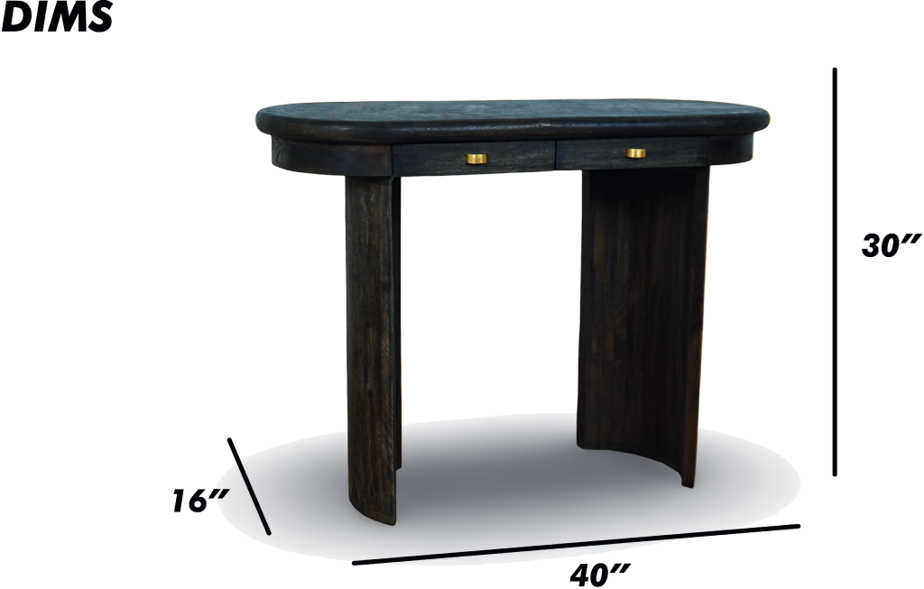 Brown Wood Console Table