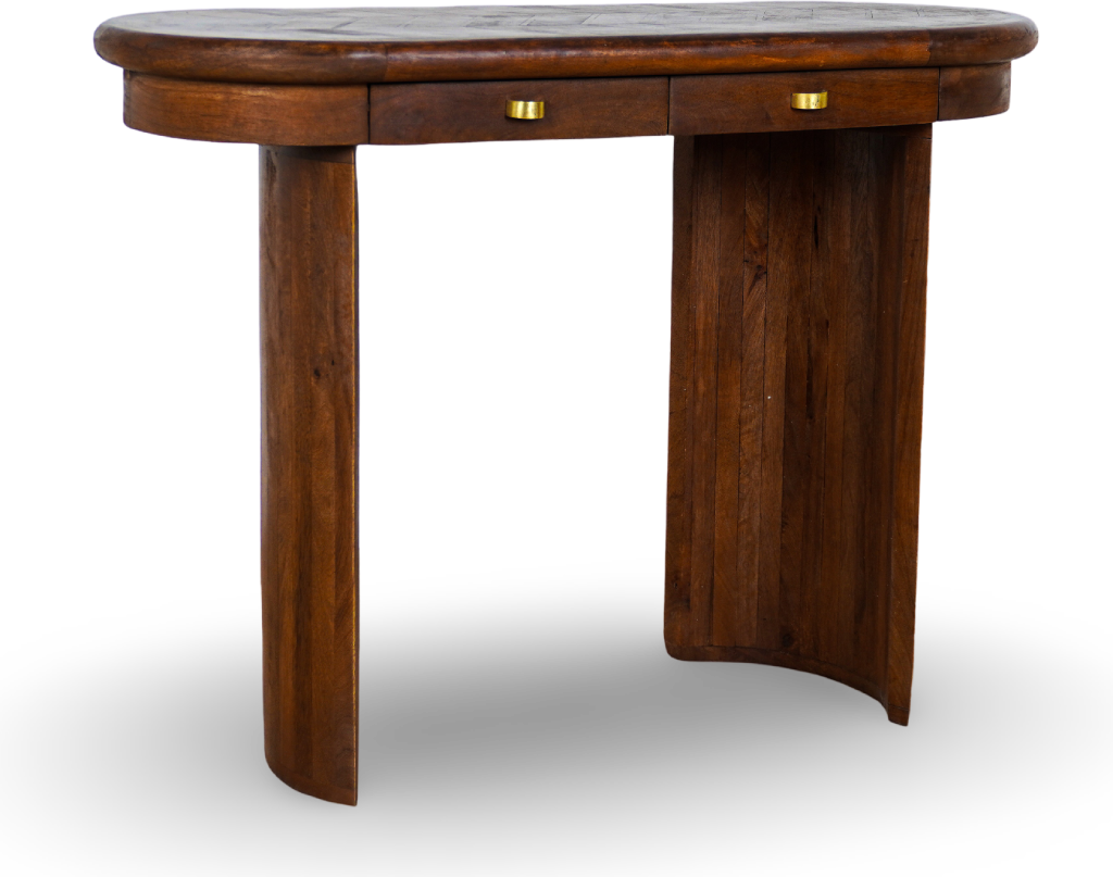 Brown Wood Console Table
