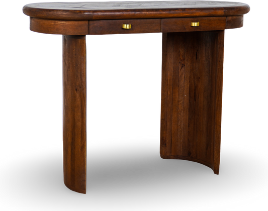 Brown Wood Console Table