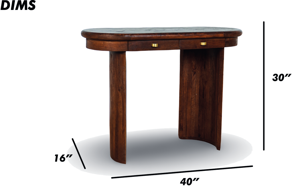Brown Wood Console Table