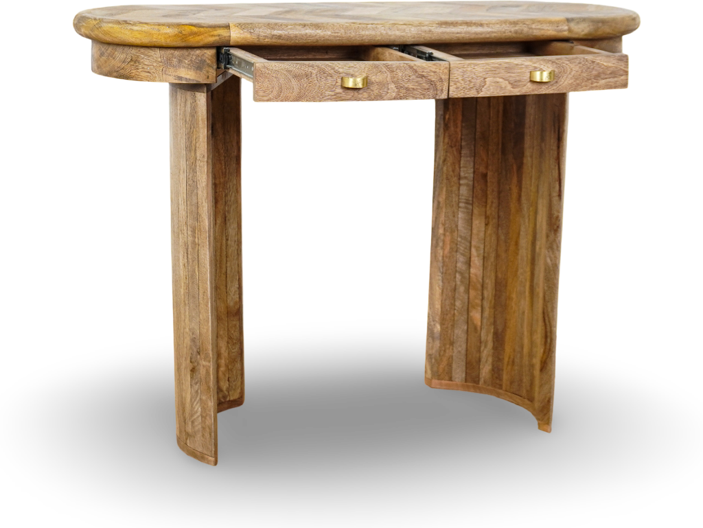 Brown Wood Console Table