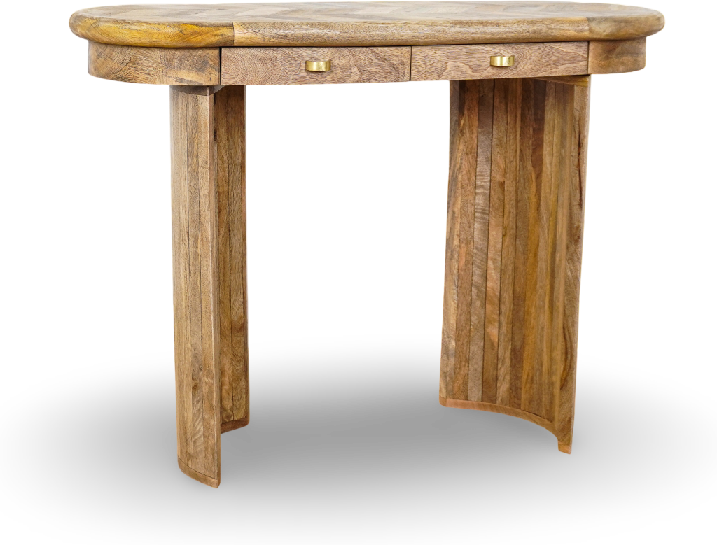 Brown Wood Console Table