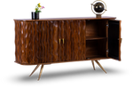 Dark Ripple Effect Wooden Sideboard