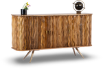 Dark Ripple Effect Wooden Sideboard