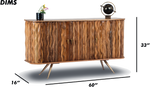 Dark Ripple Effect Wooden Sideboard