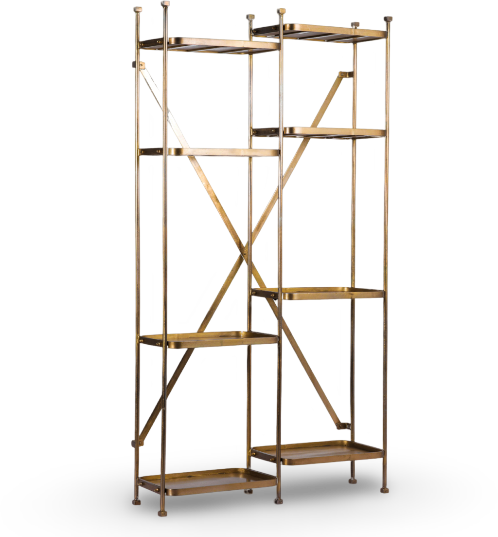 Modern Industrial Metal Shelving Unit