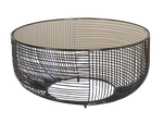 Round Wire Coffee Table with Glass Top