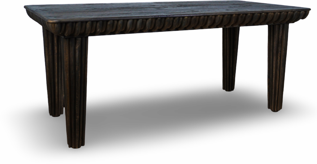 Wood Carved Edge Dining Table