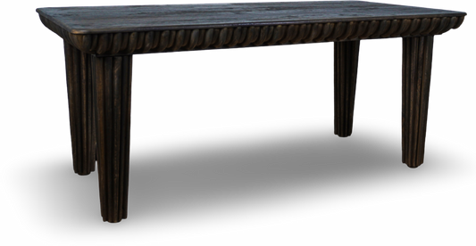 Wood Carved Edge Dining Table