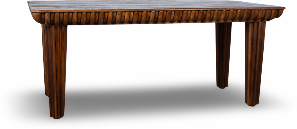 Wood Carved Edge Dining Table