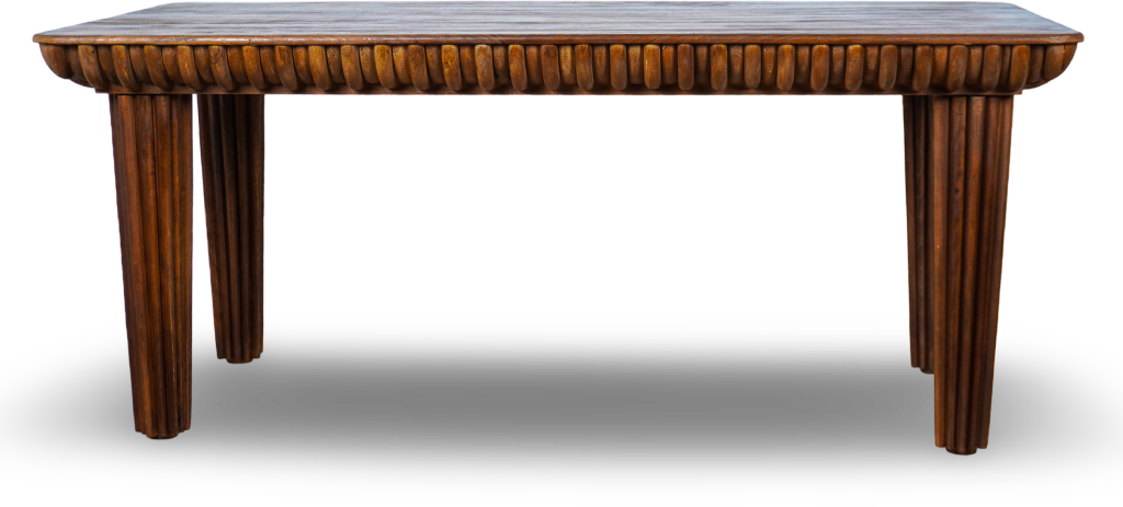 Wood Carved Edge Dining Table