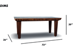Wood Carved Edge Dining Table