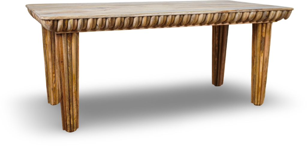 Wood Carved Edge Dining Table