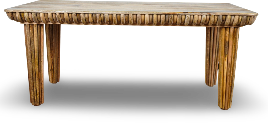 Wood Carved Edge Dining Table