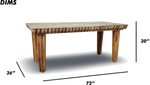 Wood Carved Edge Dining Table