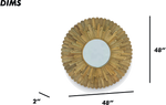 Sunburst Carved Wood Mirror