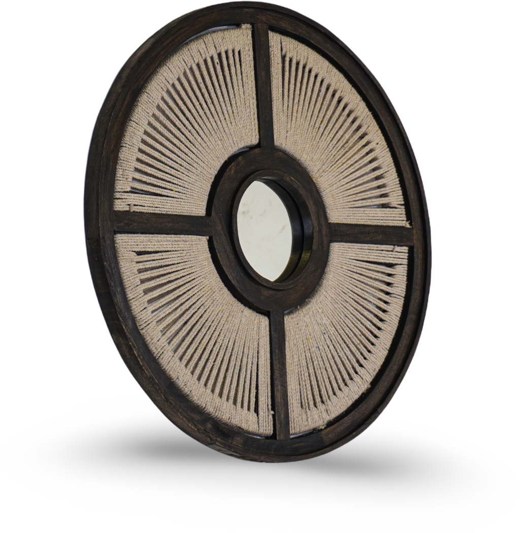 Wall Mirror with Rope Detailing