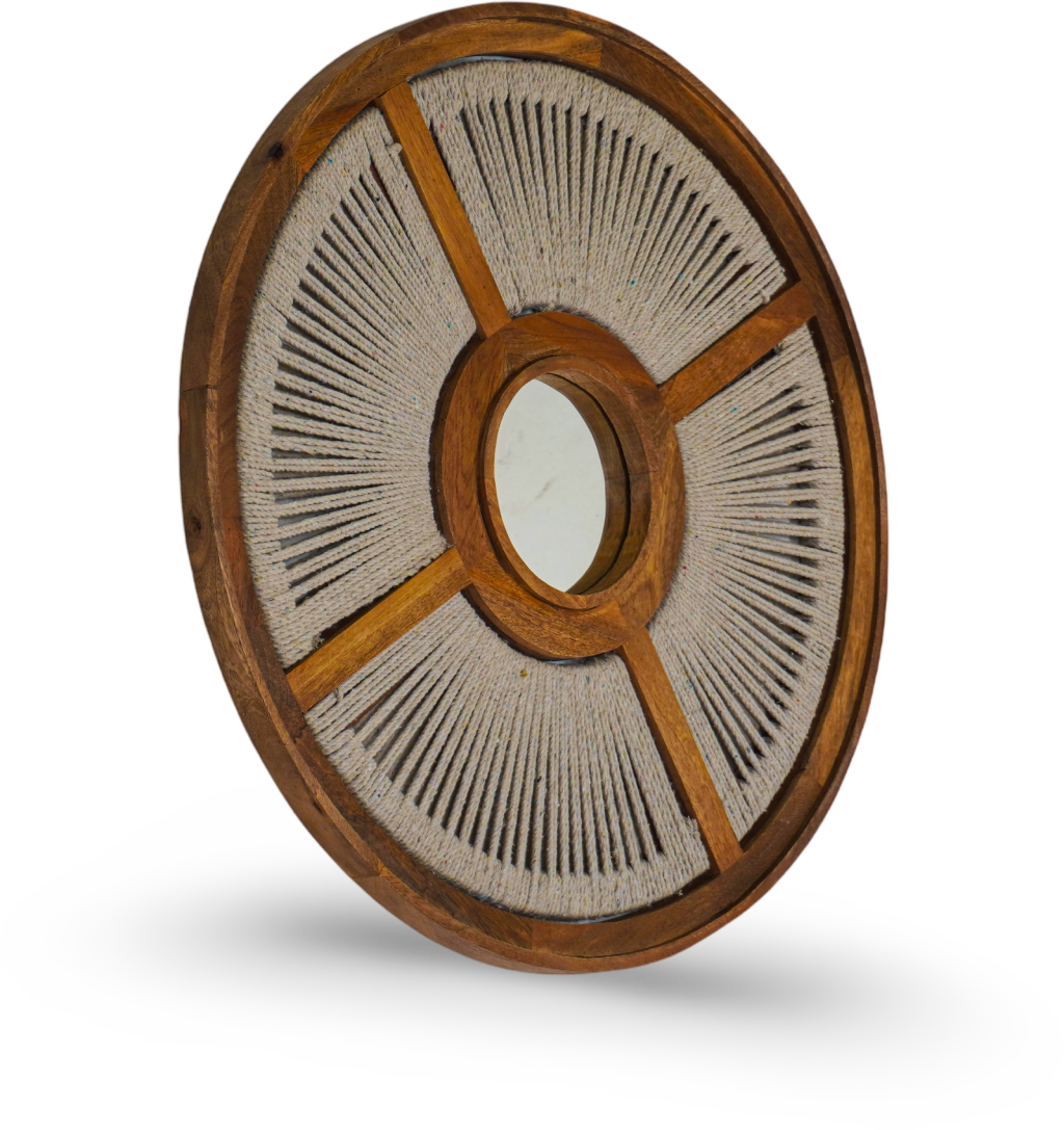 Wall Mirror with Rope Detailing