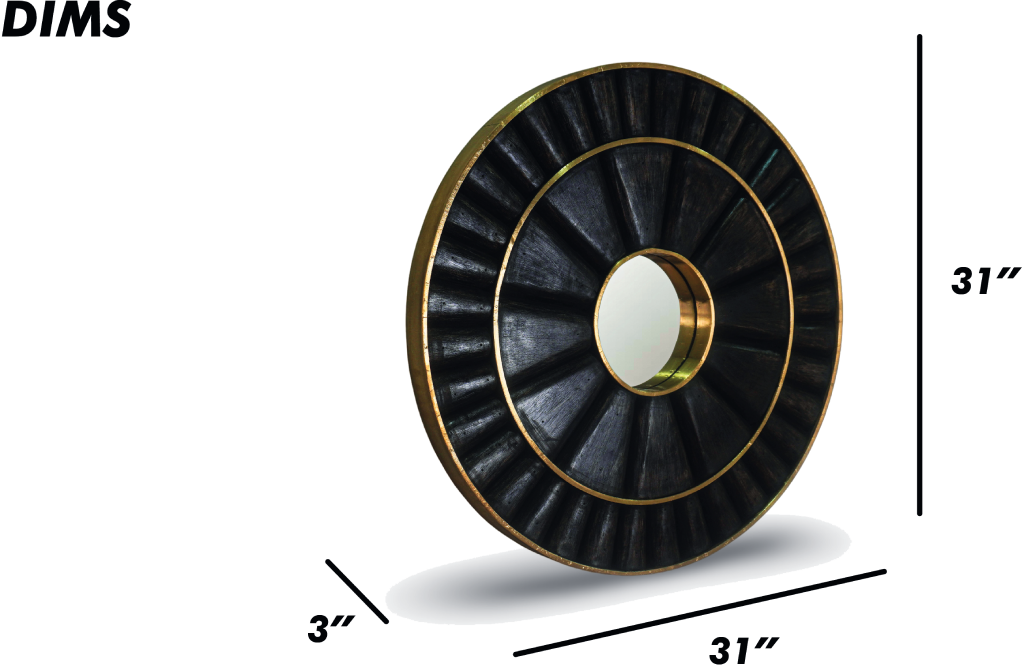 Brushed Sunburst Wall Mirror