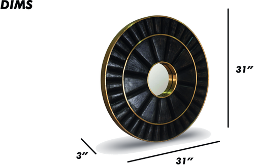 Brushed Sunburst Wall Mirror