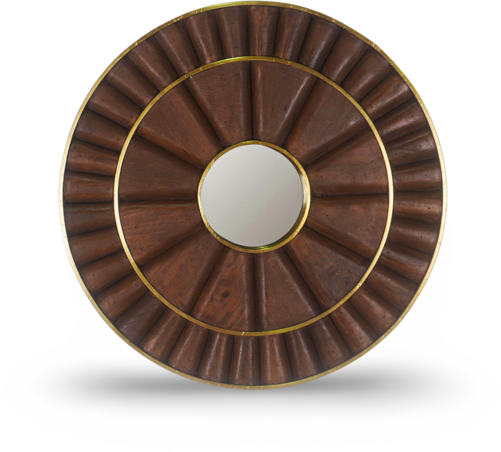 Brushed Sunburst Wall Mirror