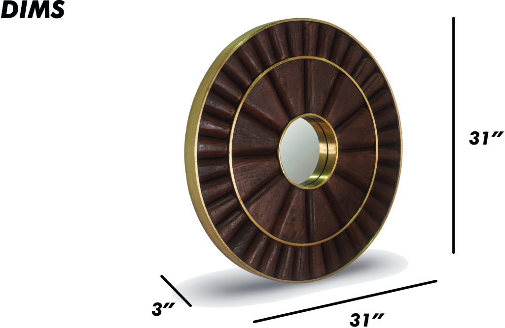 Brushed Sunburst Wall Mirror