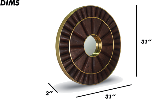 Brushed Sunburst Wall Mirror