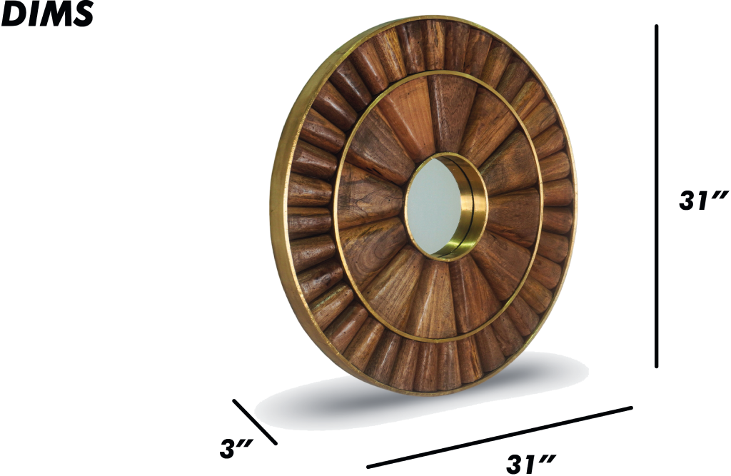 Brushed Sunburst Wall Mirror
