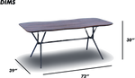 Organic Wood Dining Table with Metal Base