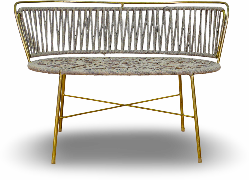 White Gold Lounge Chair