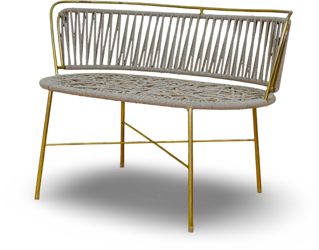 White Gold Lounge Chair