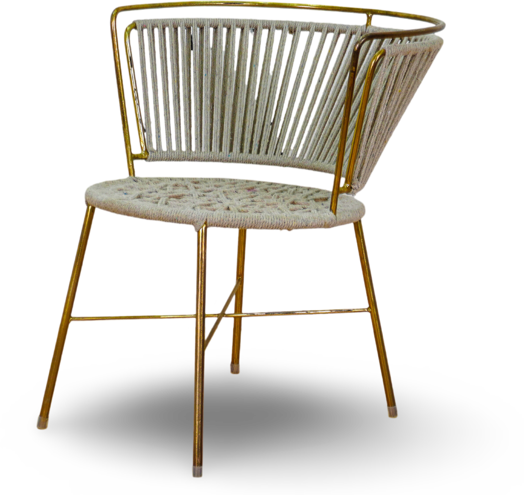 White Gold Lounge Chair