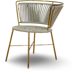 White Gold Lounge Chair