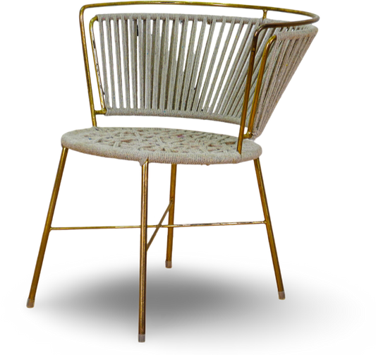 White Gold Lounge Chair