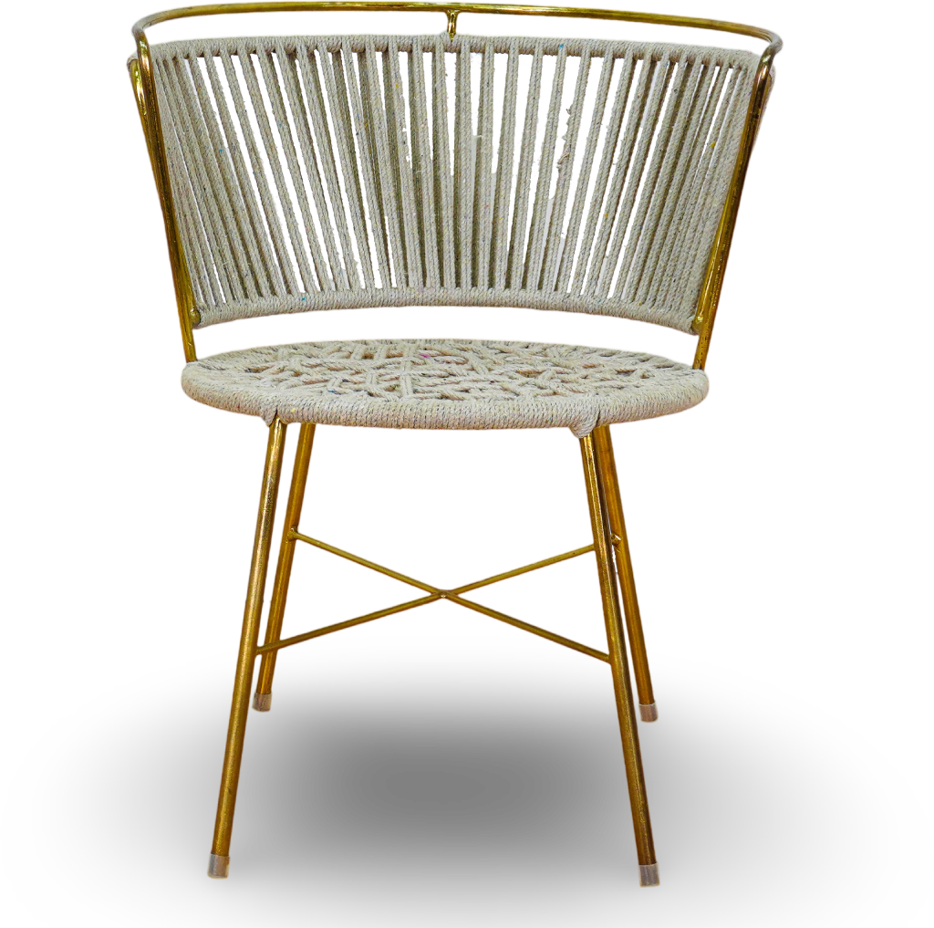 White Gold Lounge Chair