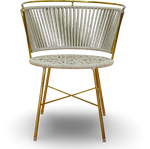 White Gold Lounge Chair