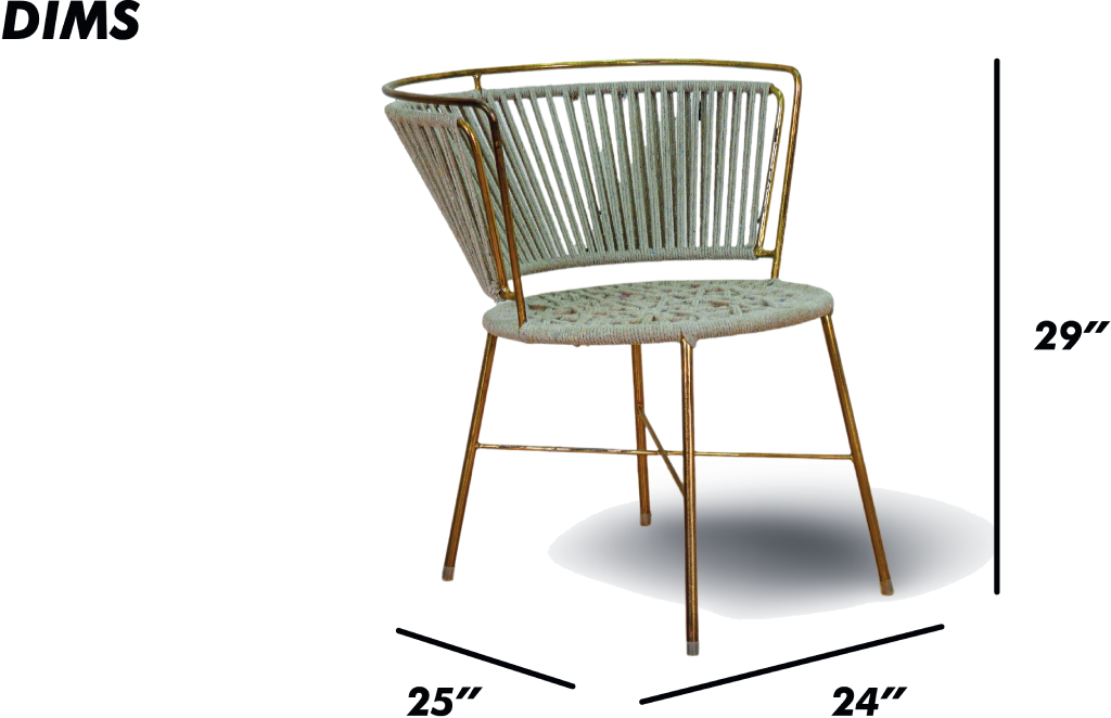 White Gold Lounge Chair