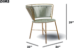 White Gold Lounge Chair
