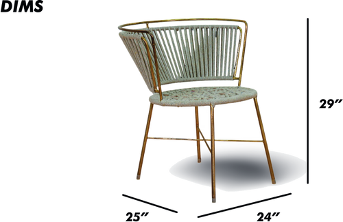 White Gold Lounge Chair