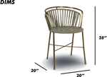 Black Woven Back Dining Chair