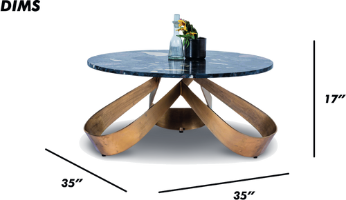 Antique Brass Coffee Table