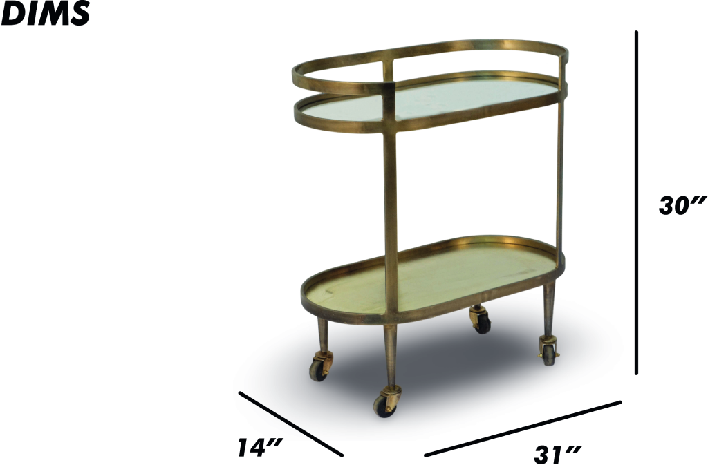 Bar Cart Golden Luxe